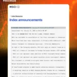 Dampak announcement MSCI