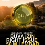 BUVA right issue 50 miliar lembar
