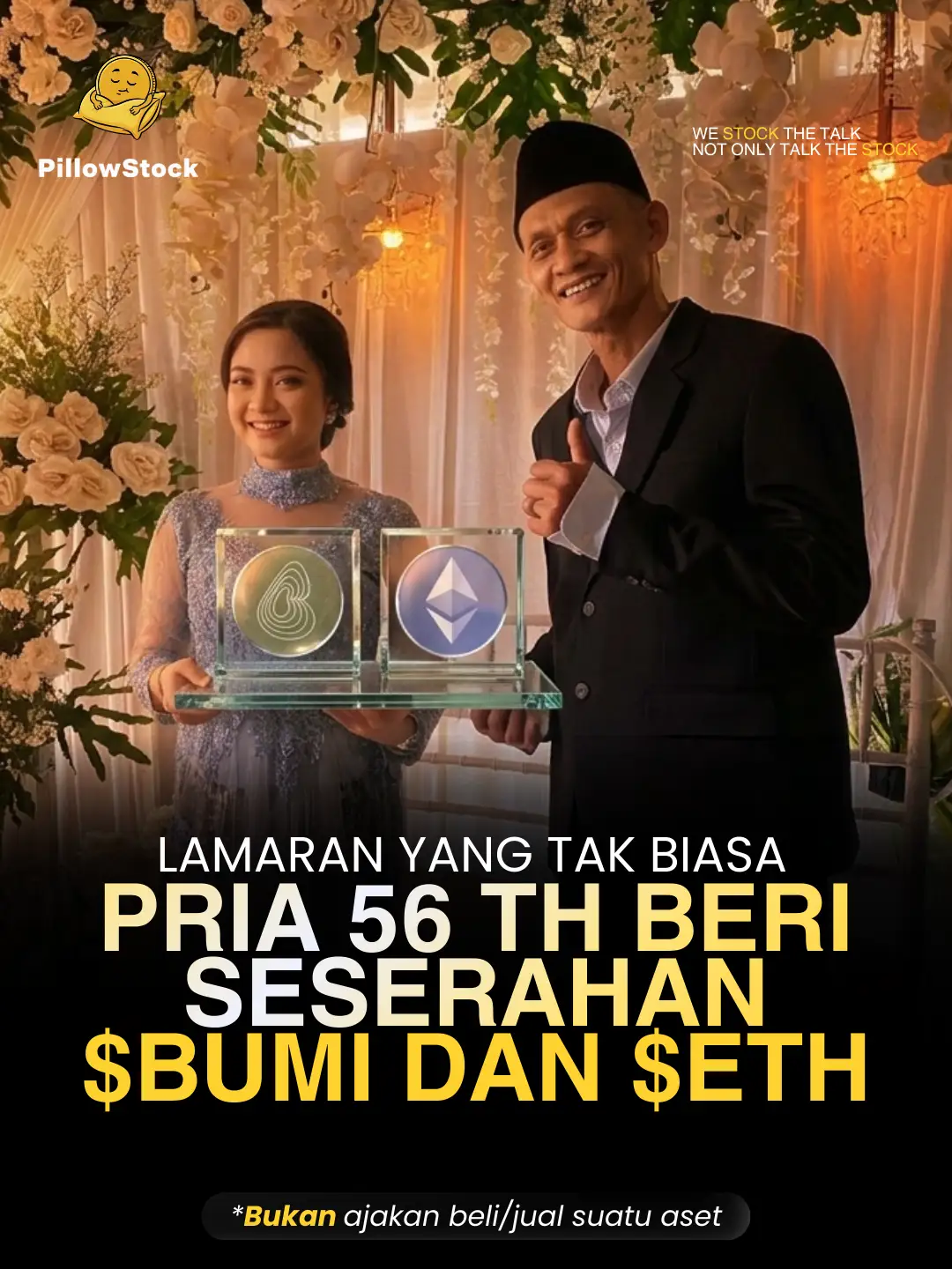 seserahan saham BUMI dan Ethereum